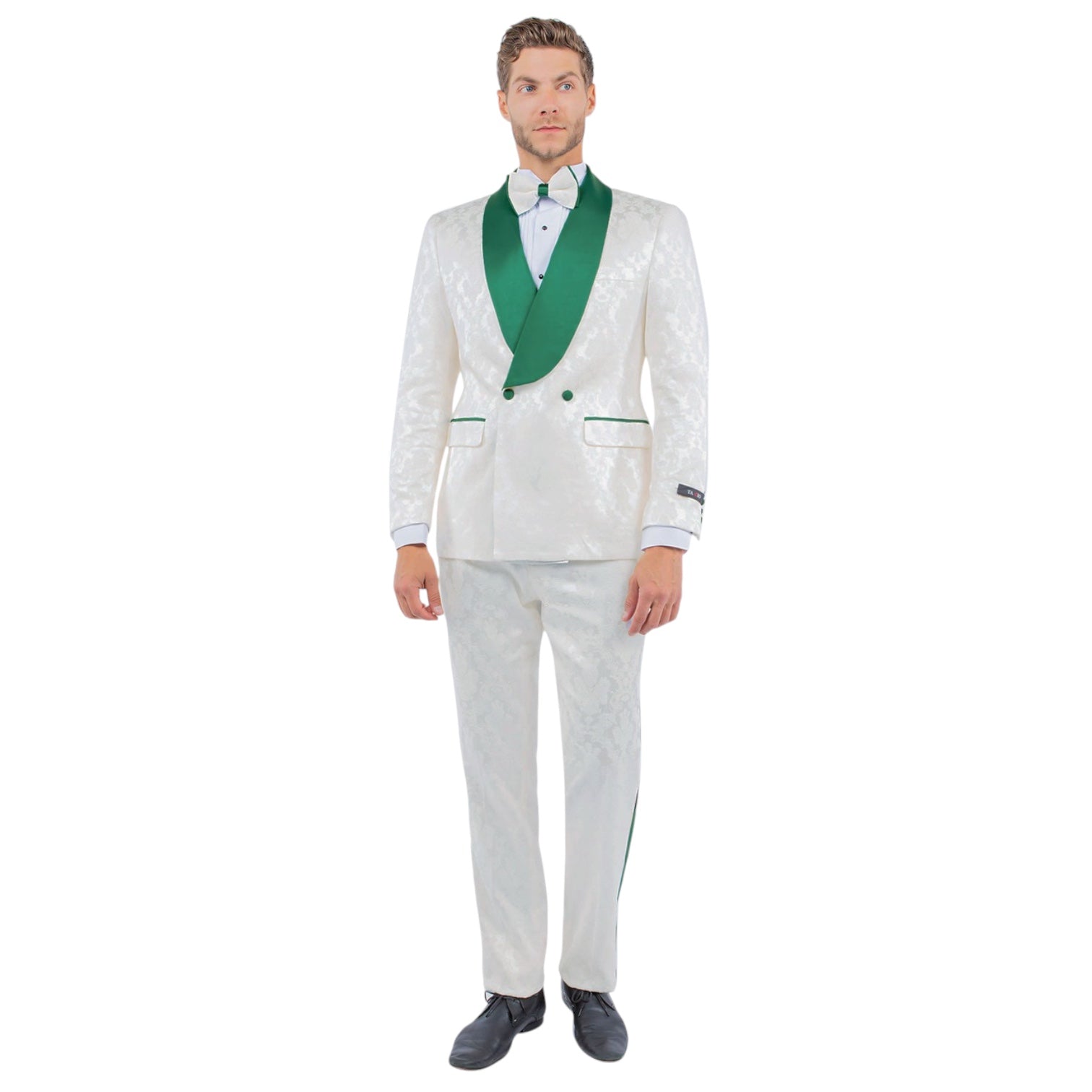 TAZZIO: Satin Lapel Skinny Fit Suit M341SK